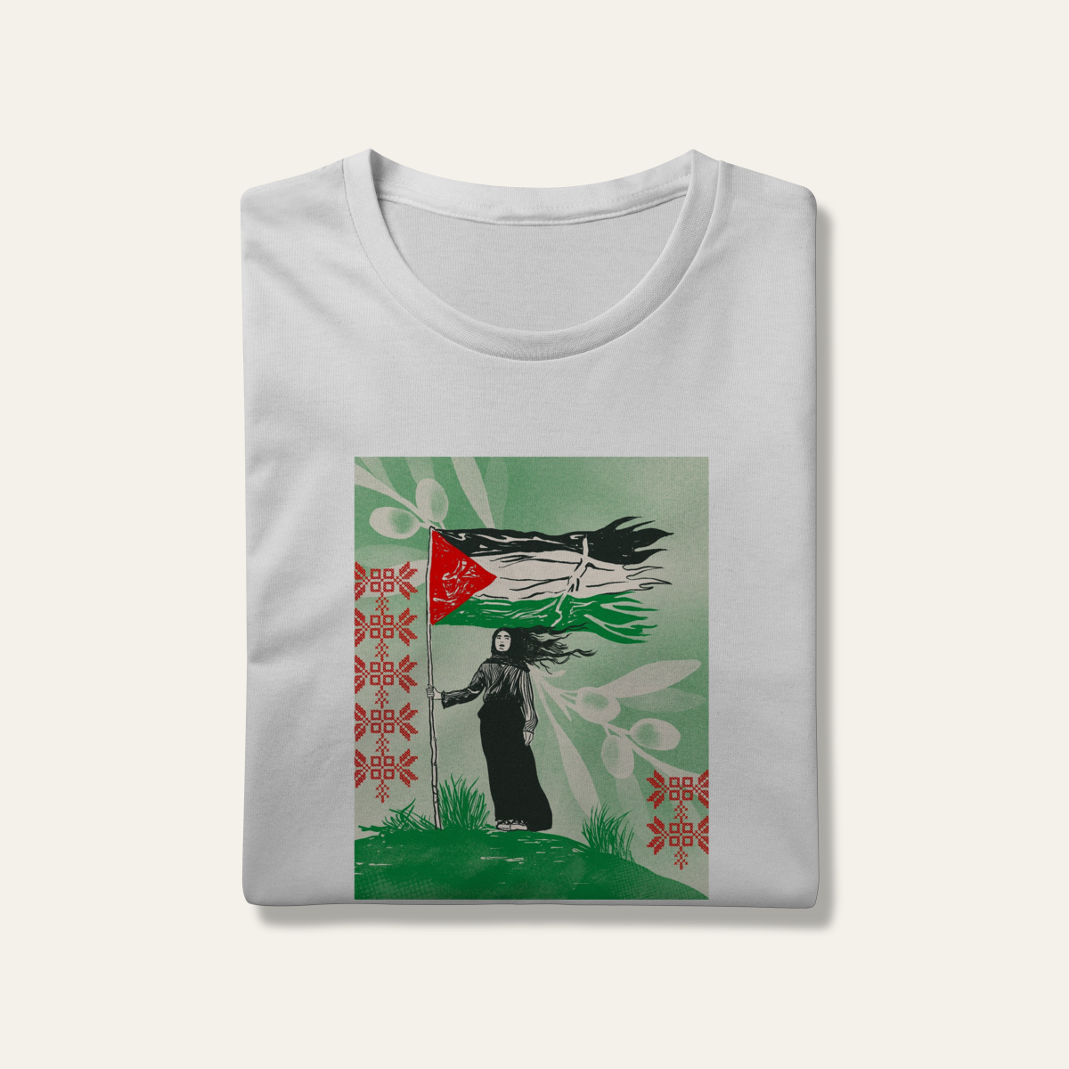 Camiseta Resistência Palestina: Luta e Resistência - VOZ ATIVA | Algodão 100% (Prime-Premium)