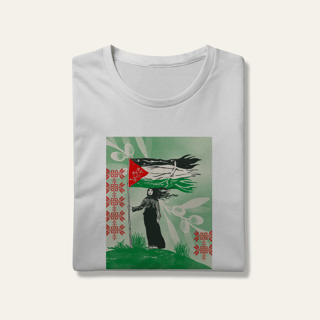 Camiseta Resistência Palestina: Luta e Resistência - VOZ ATIVA | Algodão 100% (Prime-Premium)