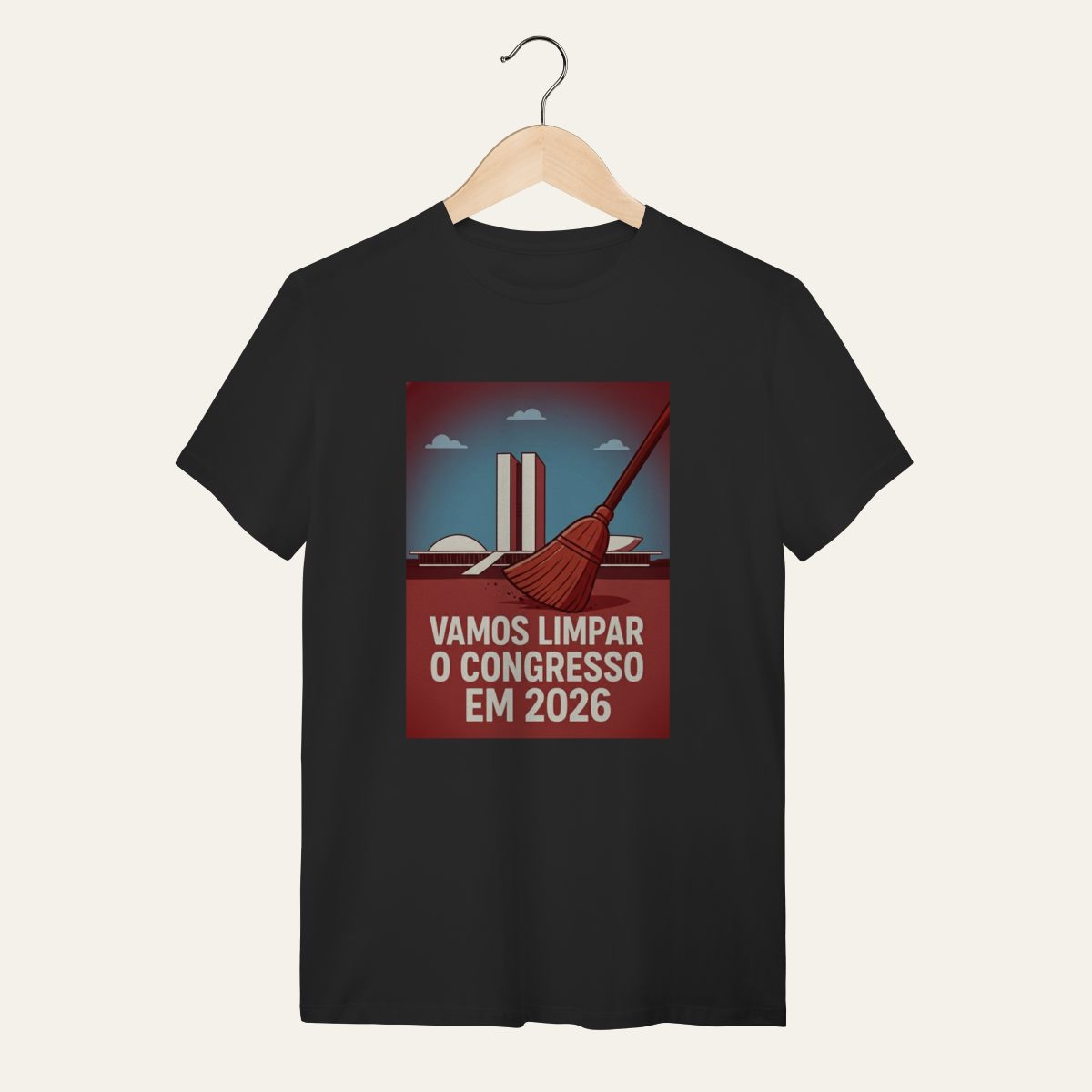 Nome do produto: Camiseta Limpar o Congresso 2026: Voz Ativa | Algodão 100% (Quality)