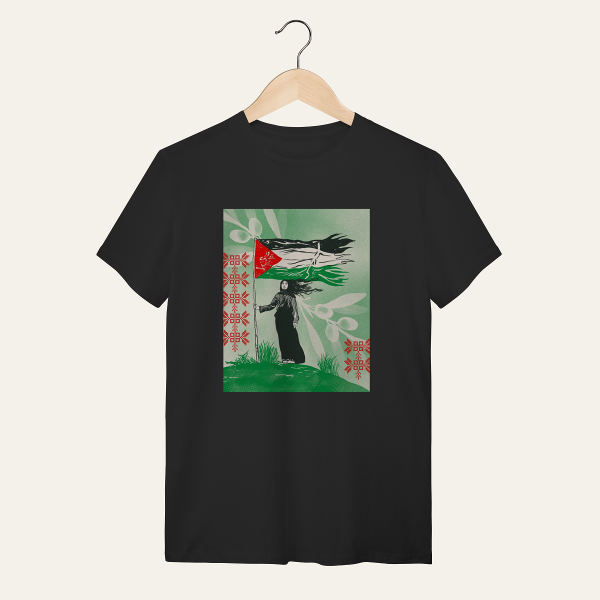Camiseta Resistência Palestina: Luta e Resistência - VOZ ATIVA | Algodão 100% (Quality)