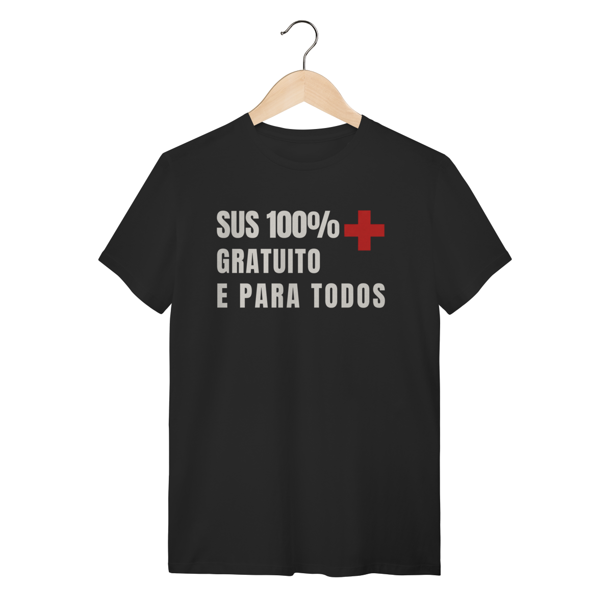 Camiseta 100% SUS Gratuito: Saúde e Trabalho - VOZ ATIVA | Algodão 100% (Quality)