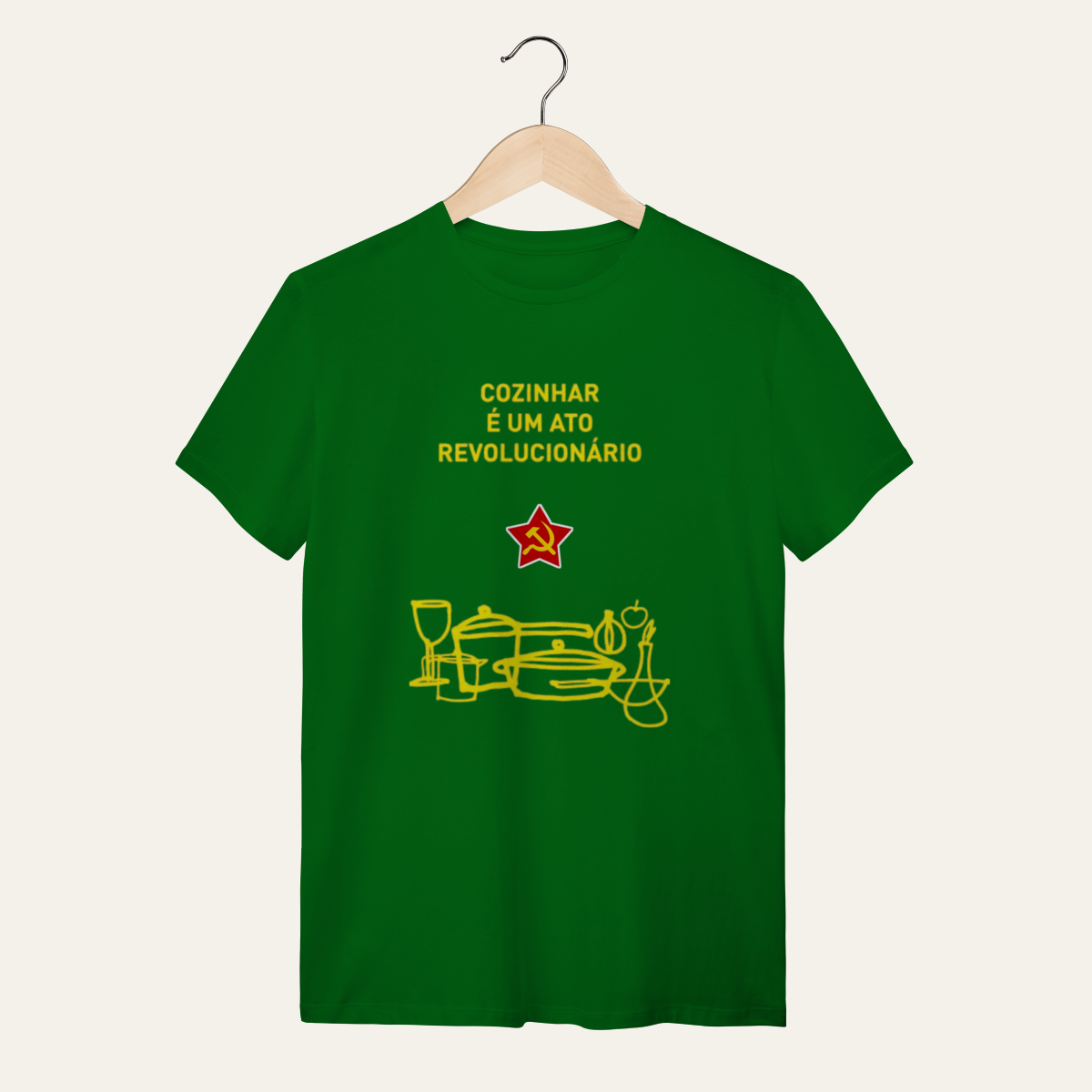 Camiseta Cozinhar é um Ato Revolucionário: Frases e Ideias - VOZ ATIVA | Algodão 100% (Quality)