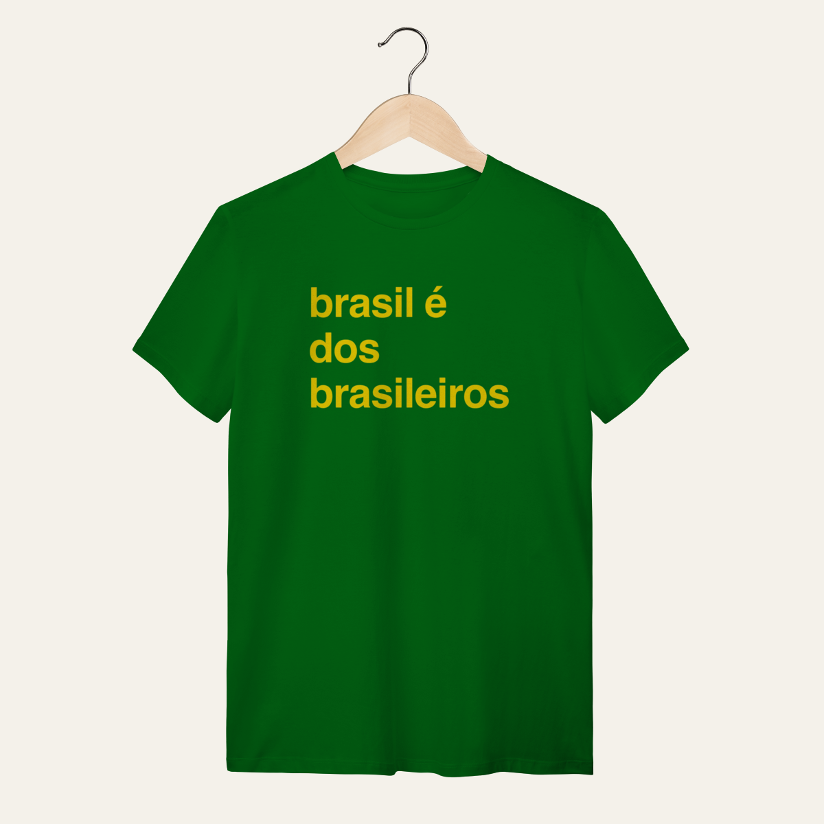 Camiseta O Brasil é dos Brasileiros: Frases e Ideias - VOZ ATIVA | Algodão 100% (Quality)