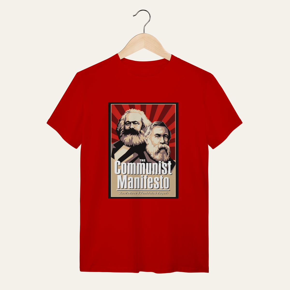 Nome do produto: Camiseta Manifesto Comunista: Teoria e Luta - VOZ ATIVA | Algodão 100% (Quality)