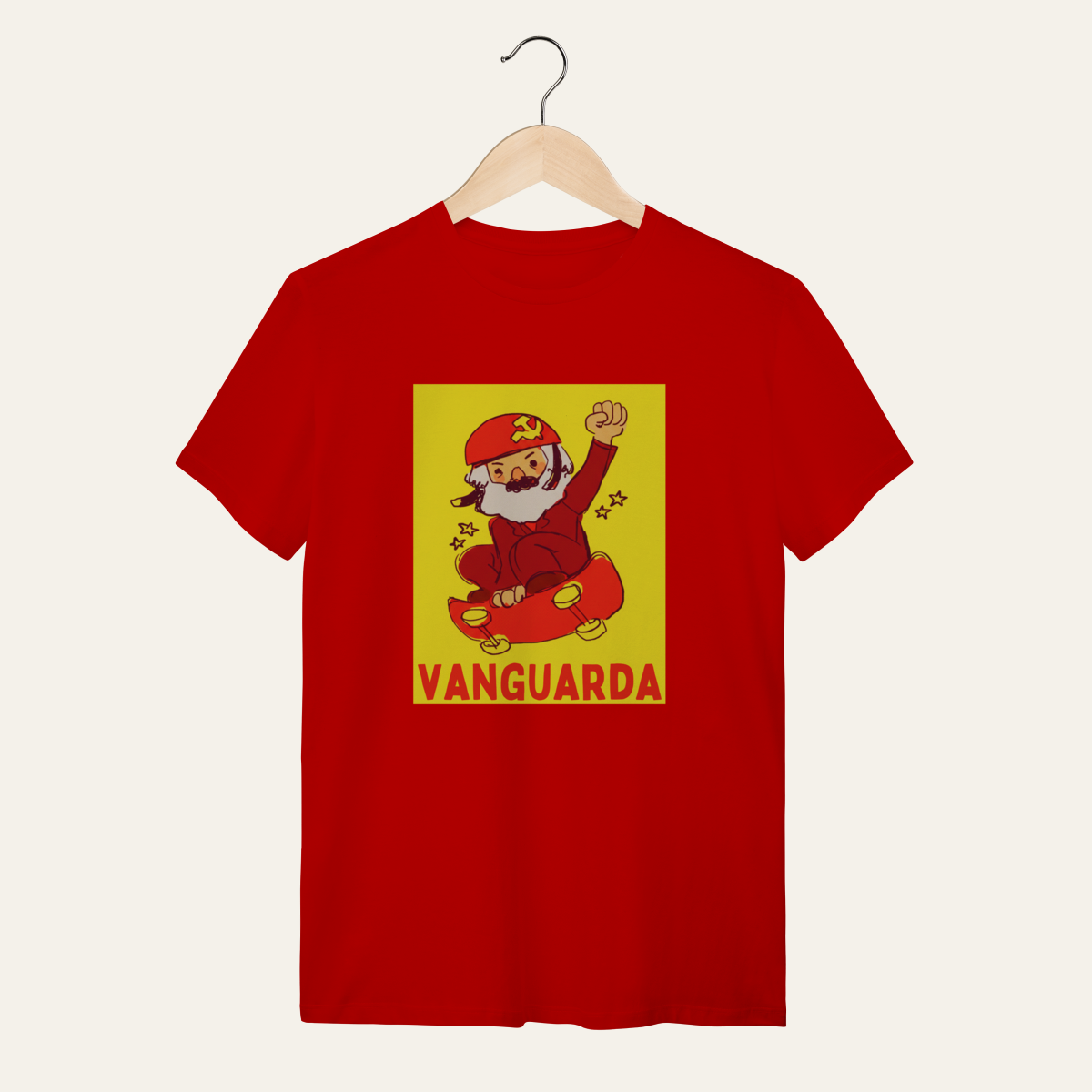Nome do produto: Camiseta Marx Skatista: Vanguarda - VOZ ATIVA | Algodão 100% (Quality)