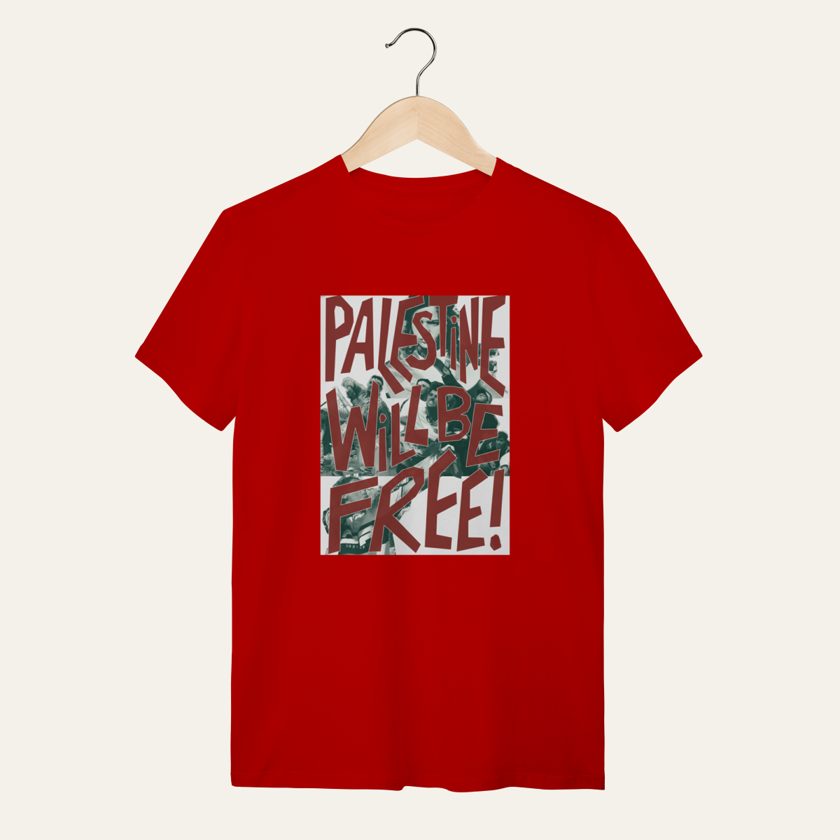 Camiseta Palestine Will Be Free: Luta e Resistência - VOZ ATIVA | Algodão 100% (Quality)