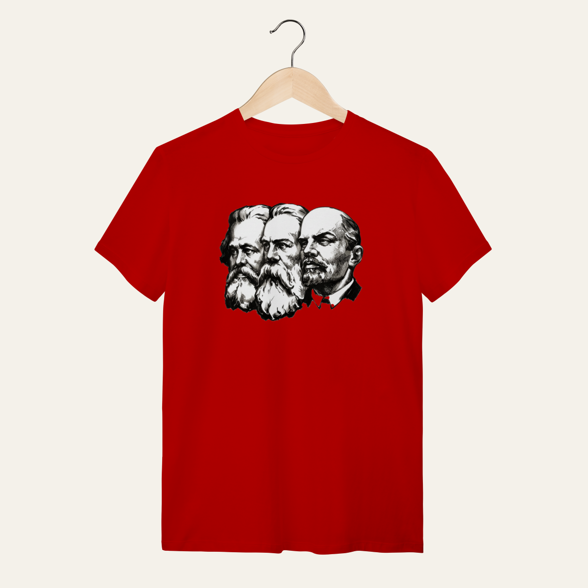 Nome do produto: amiseta Marx, Engels e Lenin: Socialismo no Mundo - VOZ ATIVA | Algodão 100% (Quality)