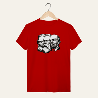 amiseta Marx, Engels e Lenin: Socialismo no Mundo - VOZ ATIVA | Algodão 100% (Quality)