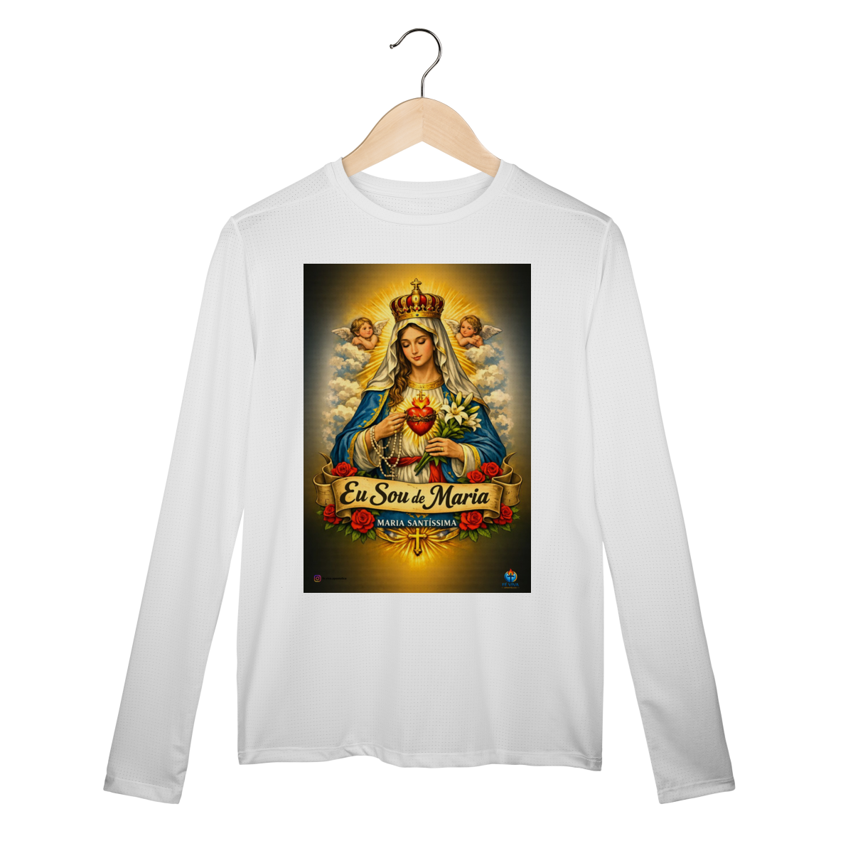 Nome do produto: Camisa Manga Longa - Sou de Maria