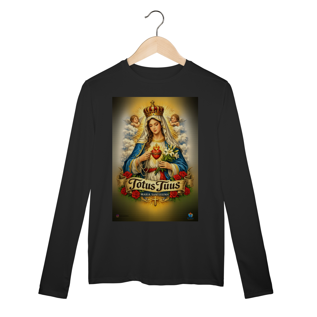 Nome do produto: Camisa Manga Longa - Totus Tuus