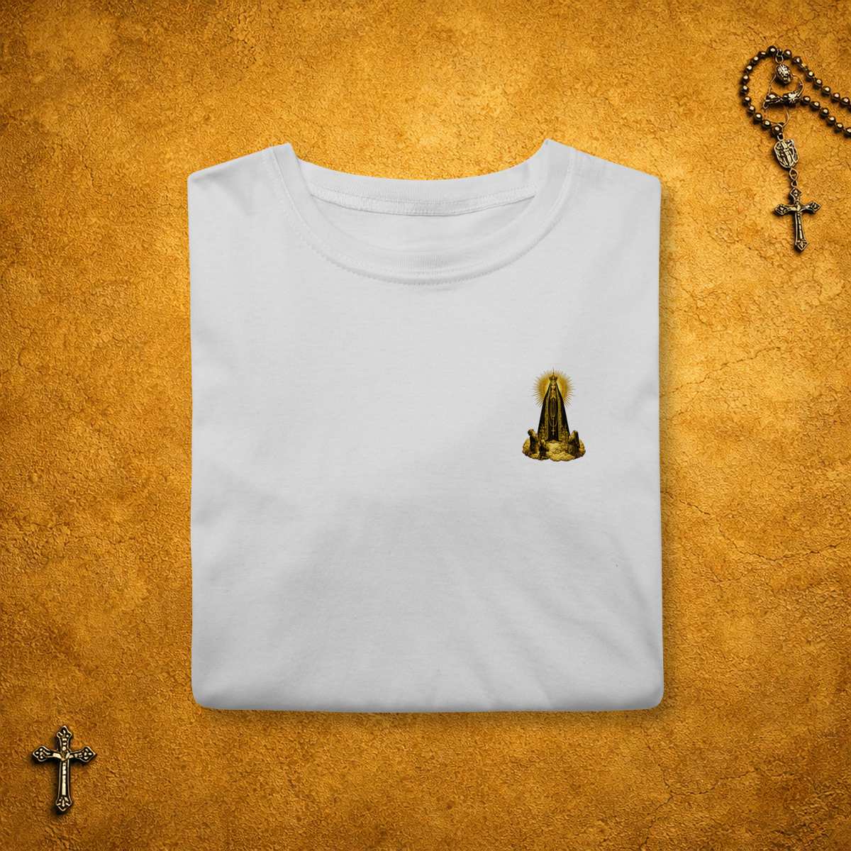 Nossa Senhora de Fátima - Minimalista Dourada