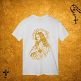 Jesus Cristo Traços Brancos - Costas Dourada