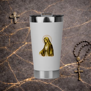 Copo Térmico - Nossa Senhora de Fátima Gold