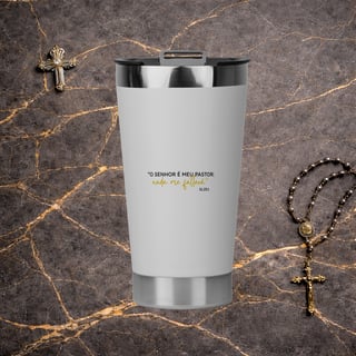 Copo Térmico - O senhor é meu pastor (Branco)
