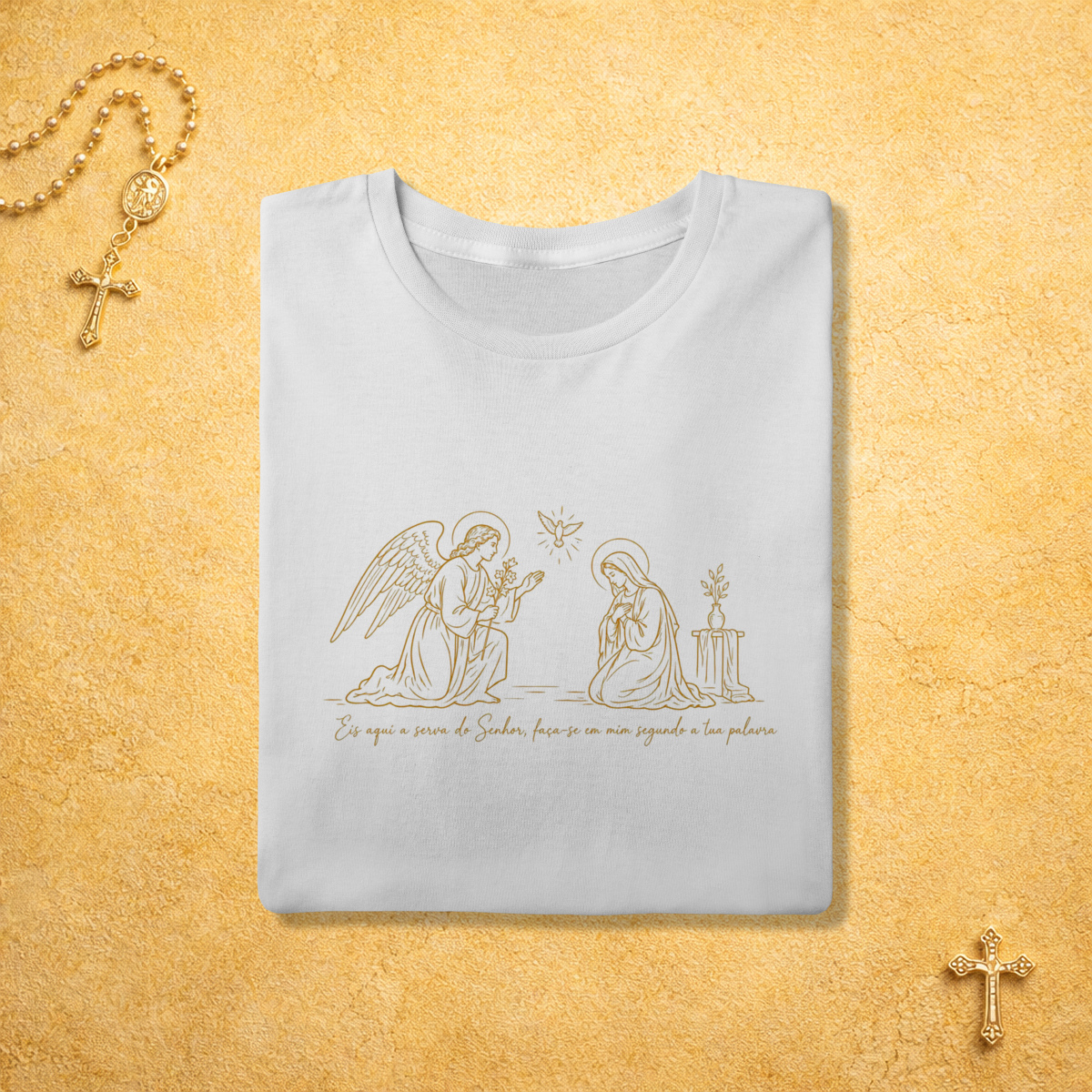 Traços Finos - O sim de Maria (dourada)