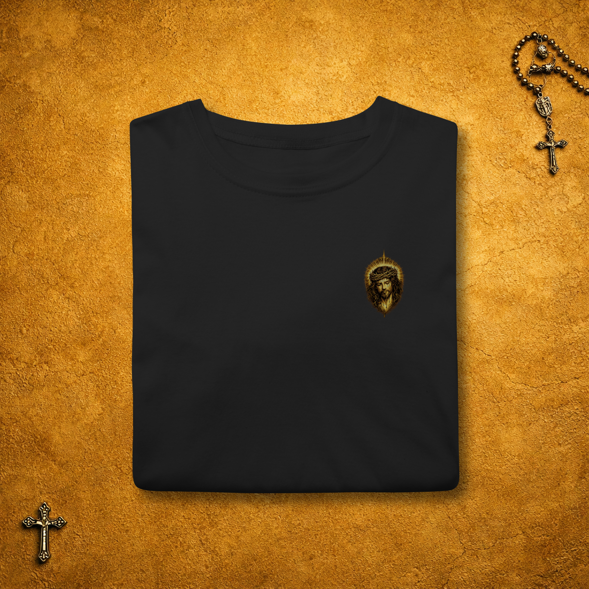 Jesus Cristo Coroa - Minimalista Dourada