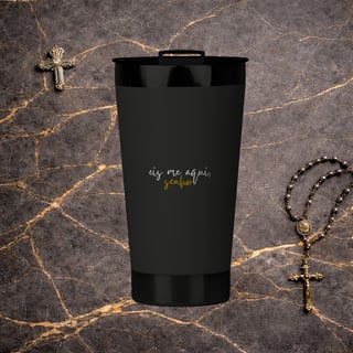 Copo Térmico - Eis me aqui Senhor (Preto)