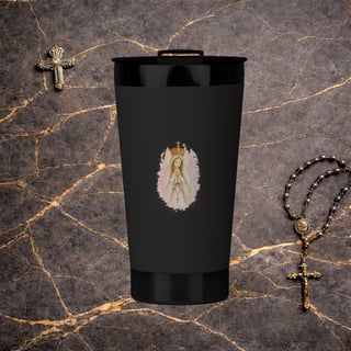 Copo Térmico - Nossa Senhora de Fátima (Preto)