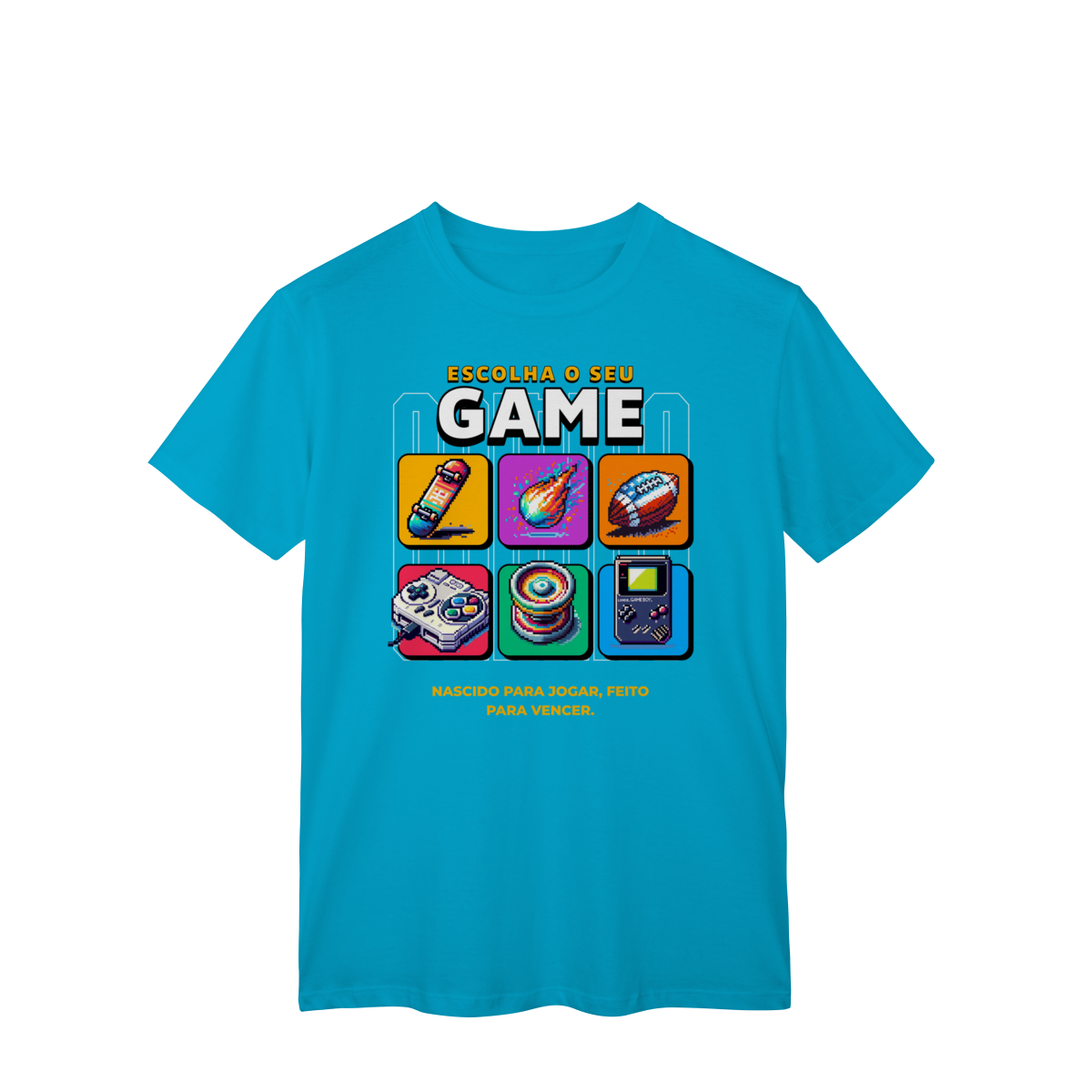 Nome do produto: Camiseta- Escolha o seu Game 