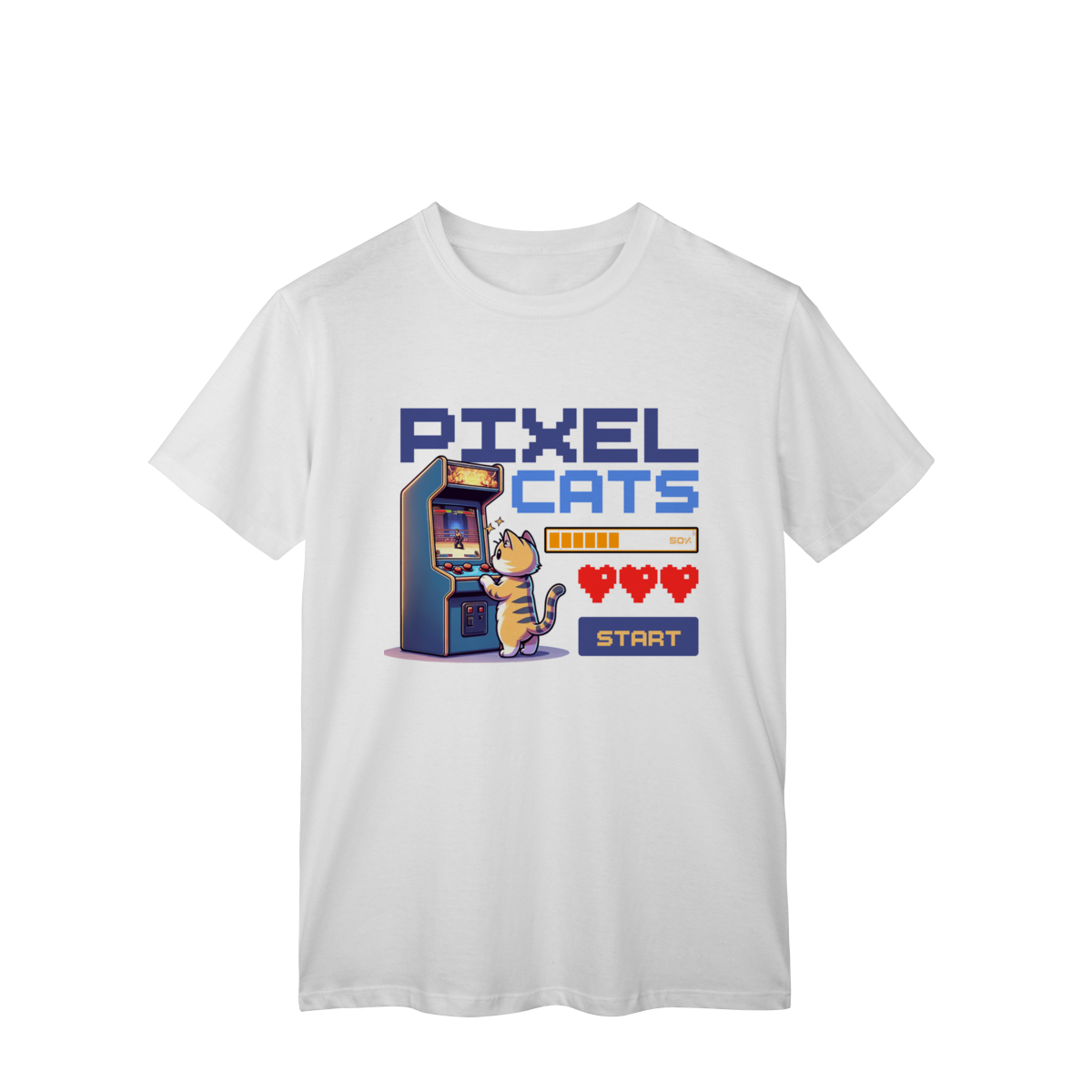 Nome do produto: Camiseta- Pixel Cats 