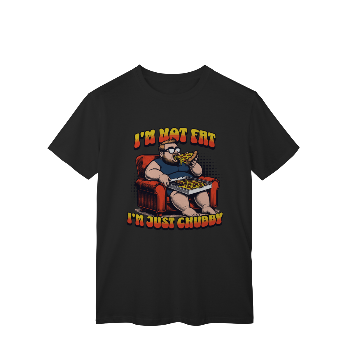 Nome do produto: Camiseta- Eu não sou gordo, eu só sou cheinho