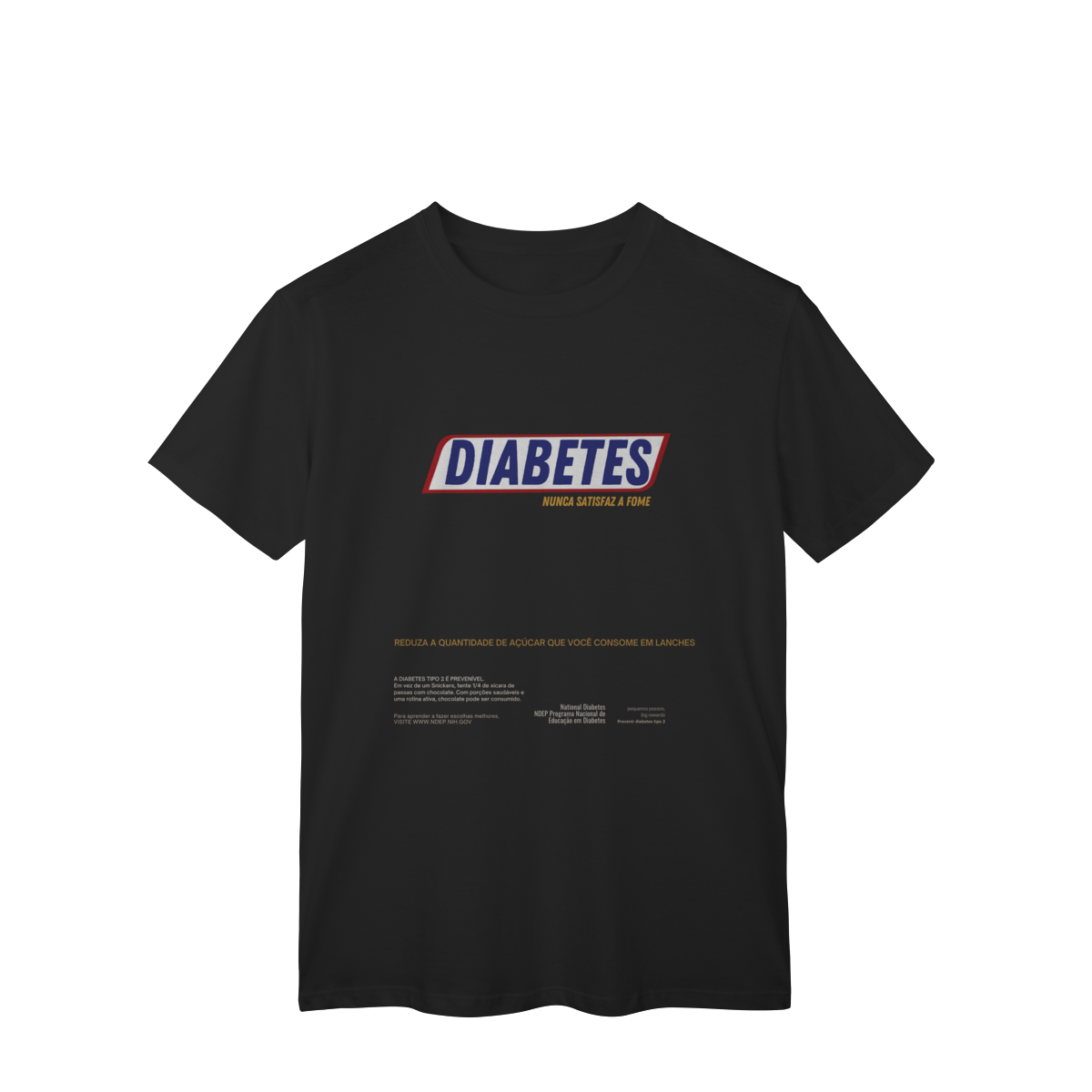 Nome do produto: Camiseta- DIABETES (sneakers)