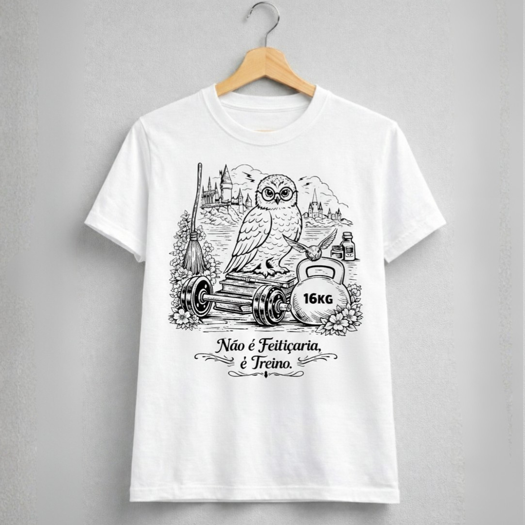 Camiseta Baby Long Feminina BRUMI – Não é Feitiçaria, é Treino (BK023)