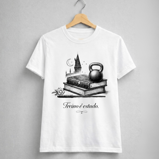 Camiseta Baby Long Feminina BRUMI – Treino é Estudo (BK028)