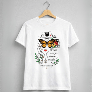 Camiseta Baby Long Feminina BRUMI – Professora: Treino o Corpo, Educo a Mente (BK036)