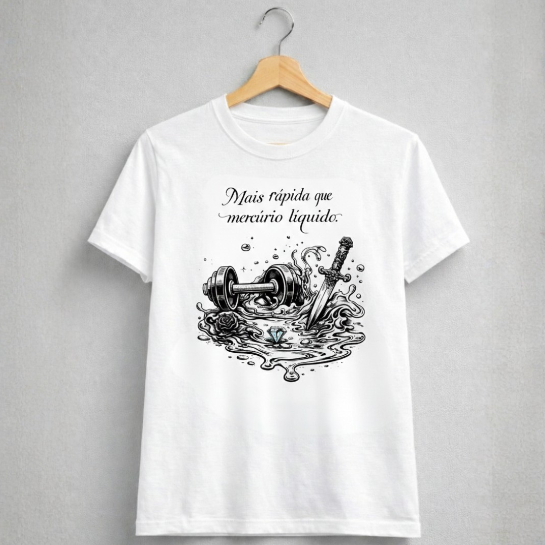 Camiseta Baby Long Feminina BRUMI – Mais Rápida que Mercúrio Líquido (BK038)