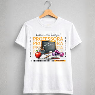 Camiseta Baby Long Feminina BRUMI – Professora: Ensinar com Energia (BK046)