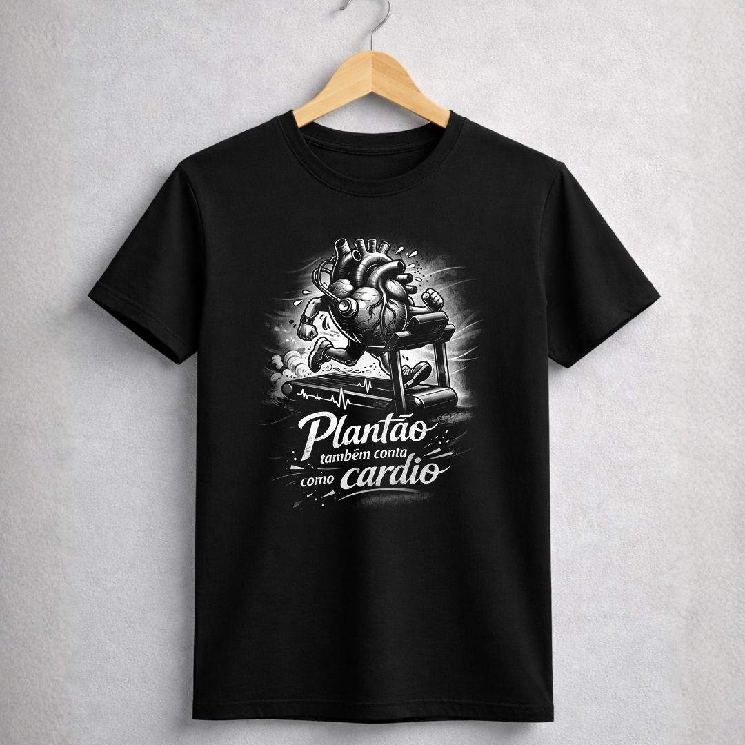 Camiseta BRUMI — Plantão Também Conta Como Cardio (BK106)