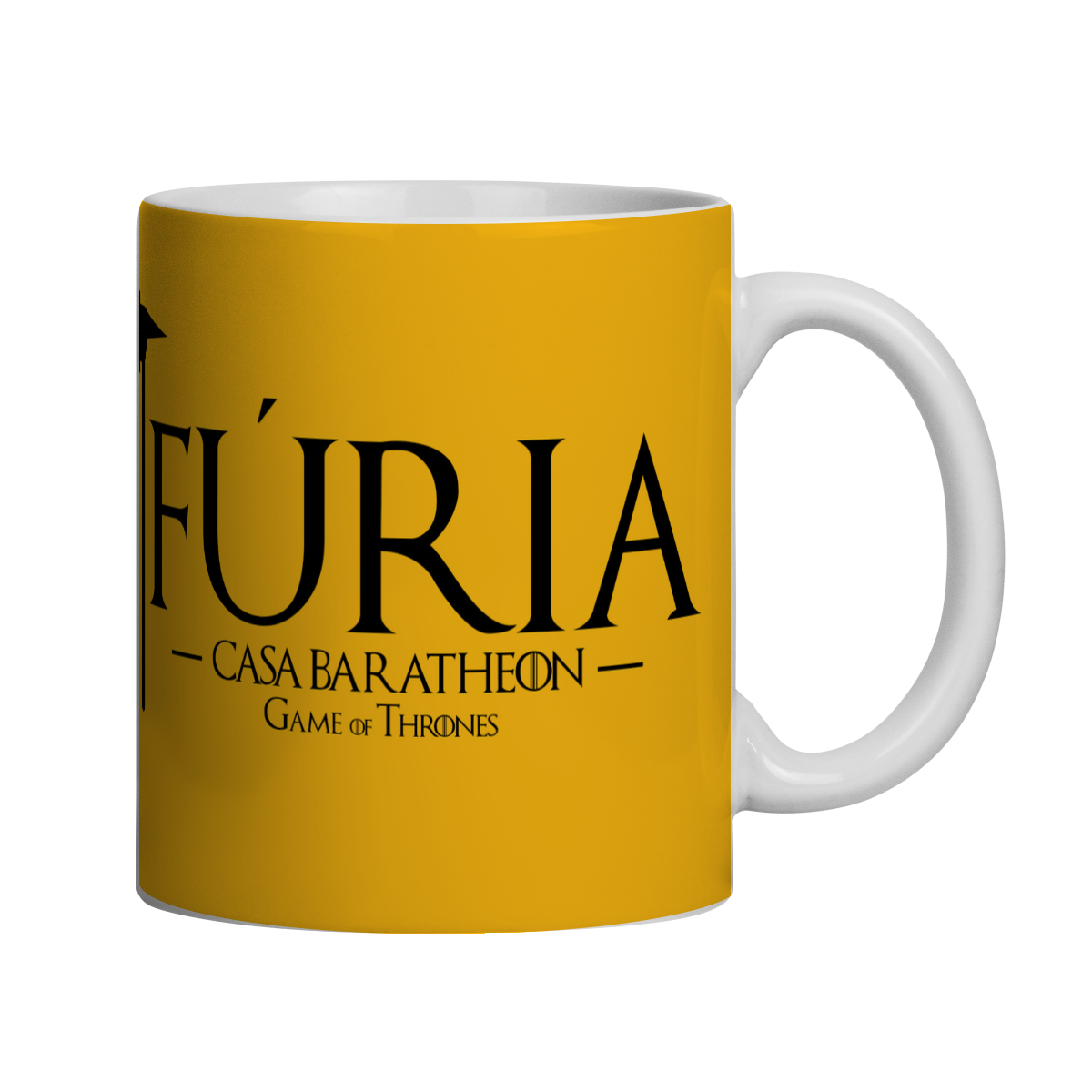 Caneca Nerdink Game Of Thrones Casa Baratheon 325ml Cerâmica Branca