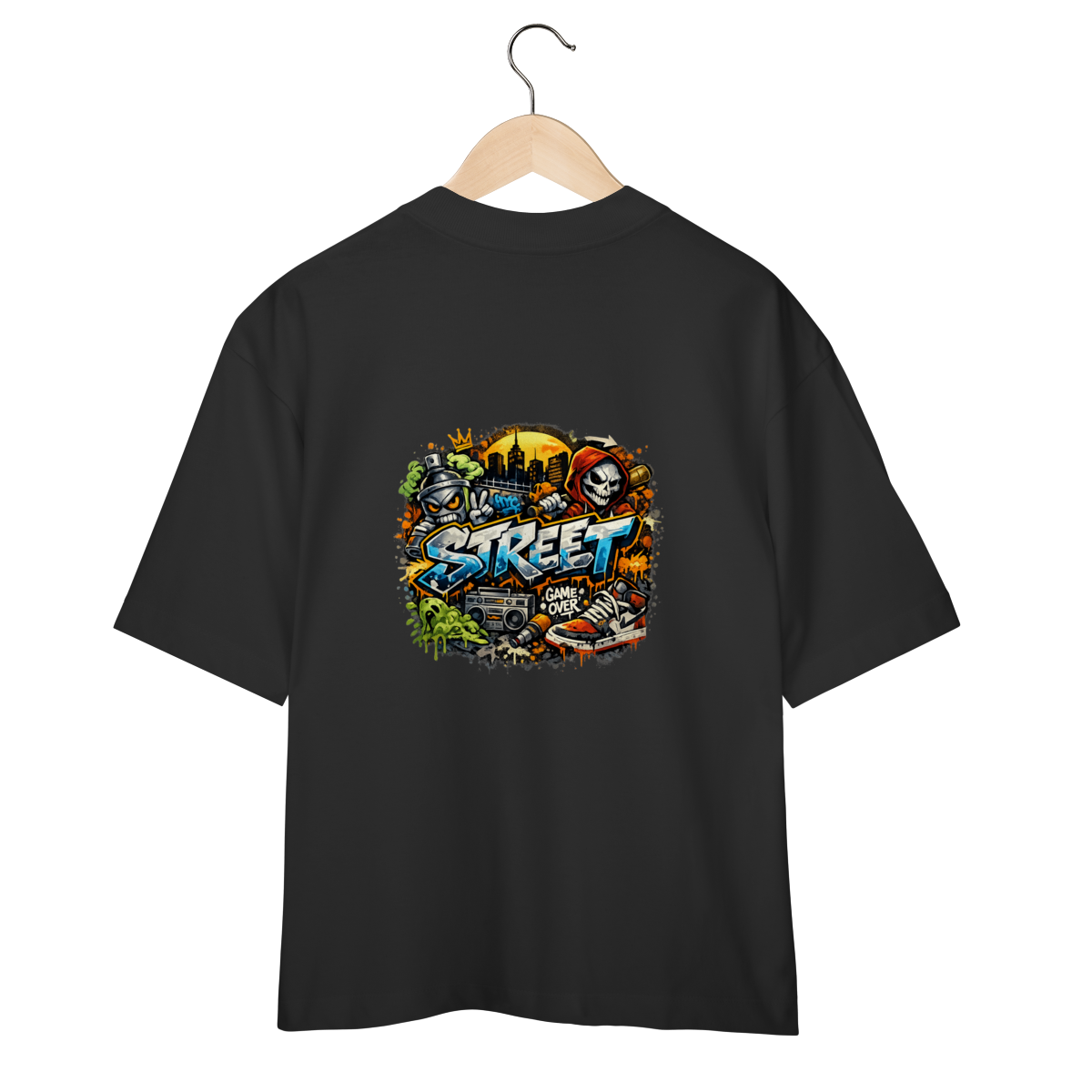 Camiseta Oversized - Street Game Over