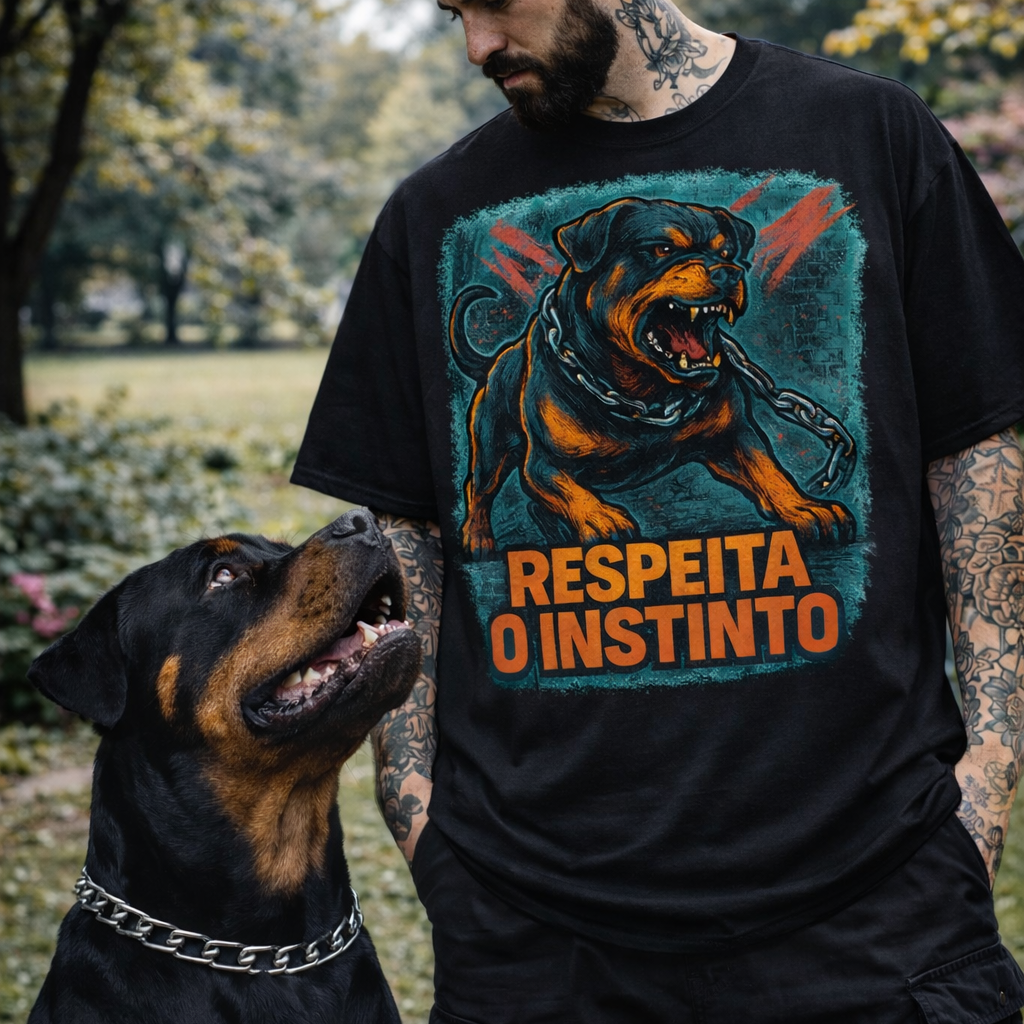 camisa  T-shirt “Respeita o Instinto