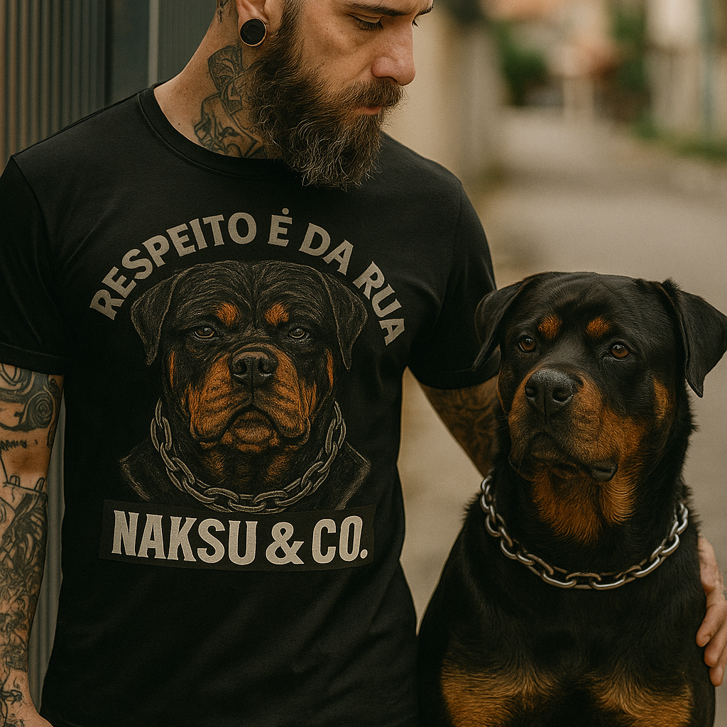 camisa T-shirt “Respeito é da Rua”