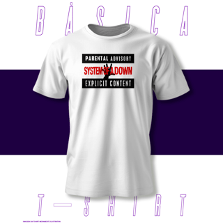 Camiseta Básica - Parental Advisory - System Of a Down
