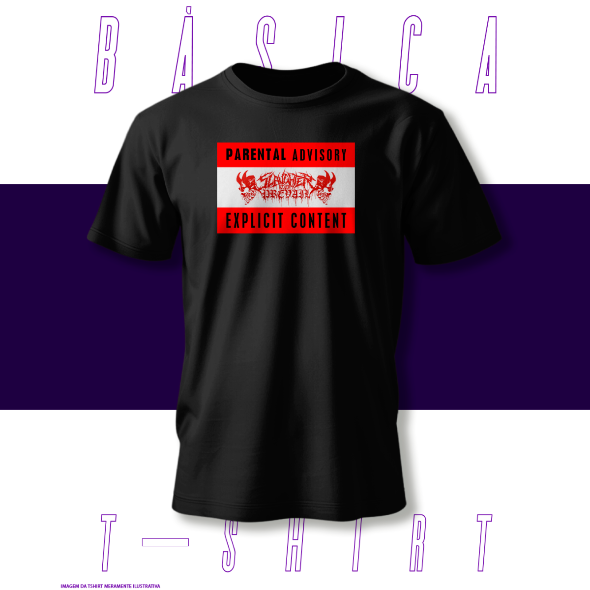 Camiseta Básica - Parental Advisory - Slaughter to Prevail
