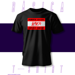 Camiseta Básica - Parental Advisory - Slayer