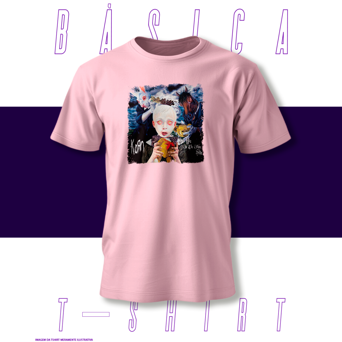 Nome do produto: Camiseta Básica - Korn