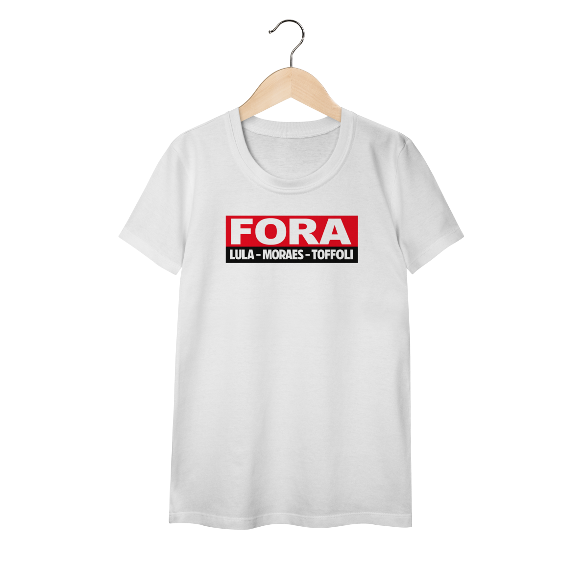 Nome do produto  CAMISA FORA MORAES LULA E TOFOLLI FEMININA