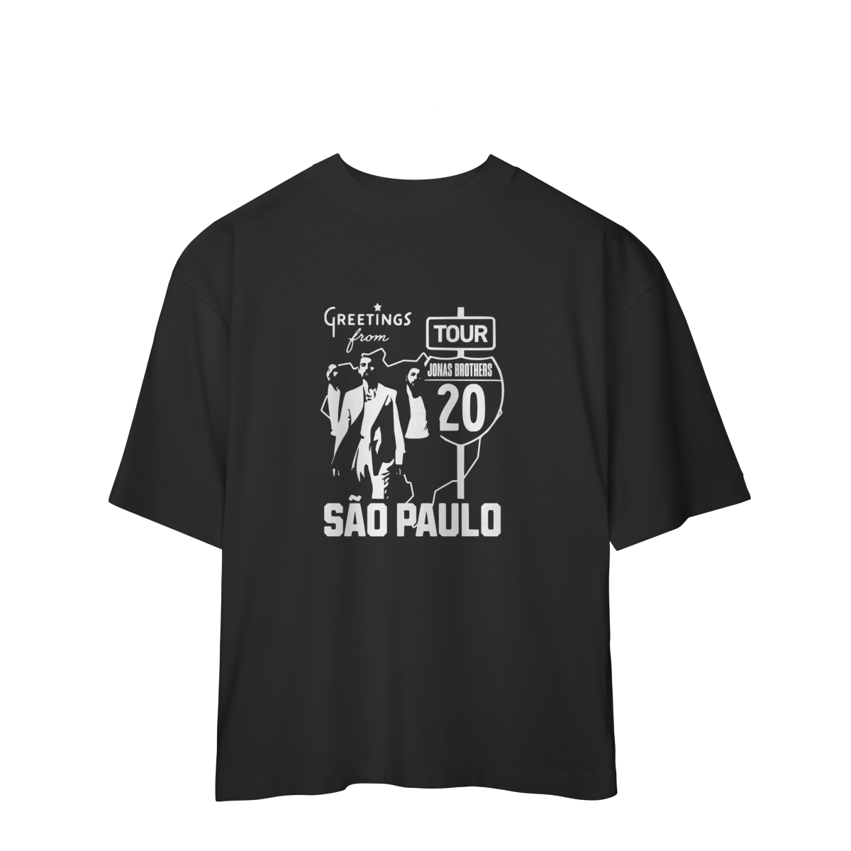CAMISA OVERSIZED - GREETINGS FROM SÃO PAULO | JONAS BROTHERS