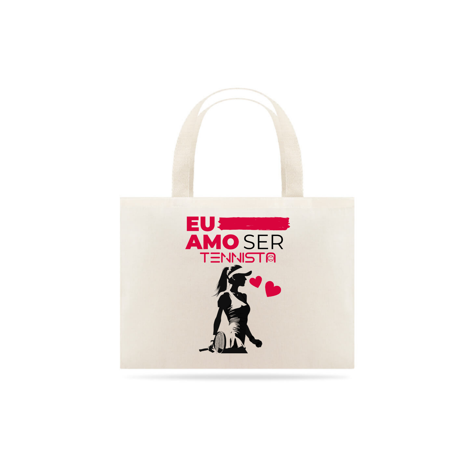 Nome do produto: Sacola Ecobag EU AMO SER TENNISTA