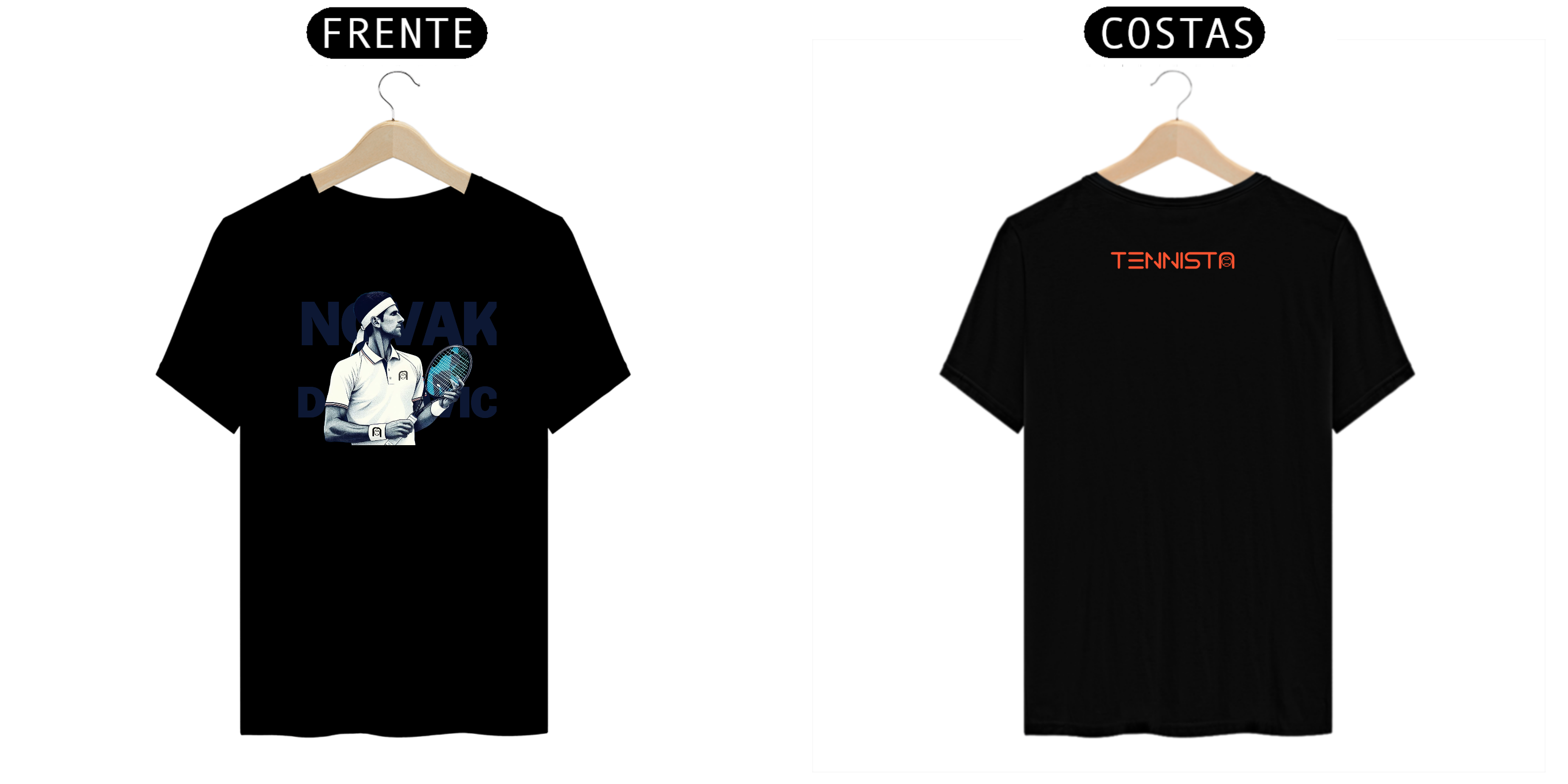 Nome do produto: CAMISETA TENNISTA NOVAK BW