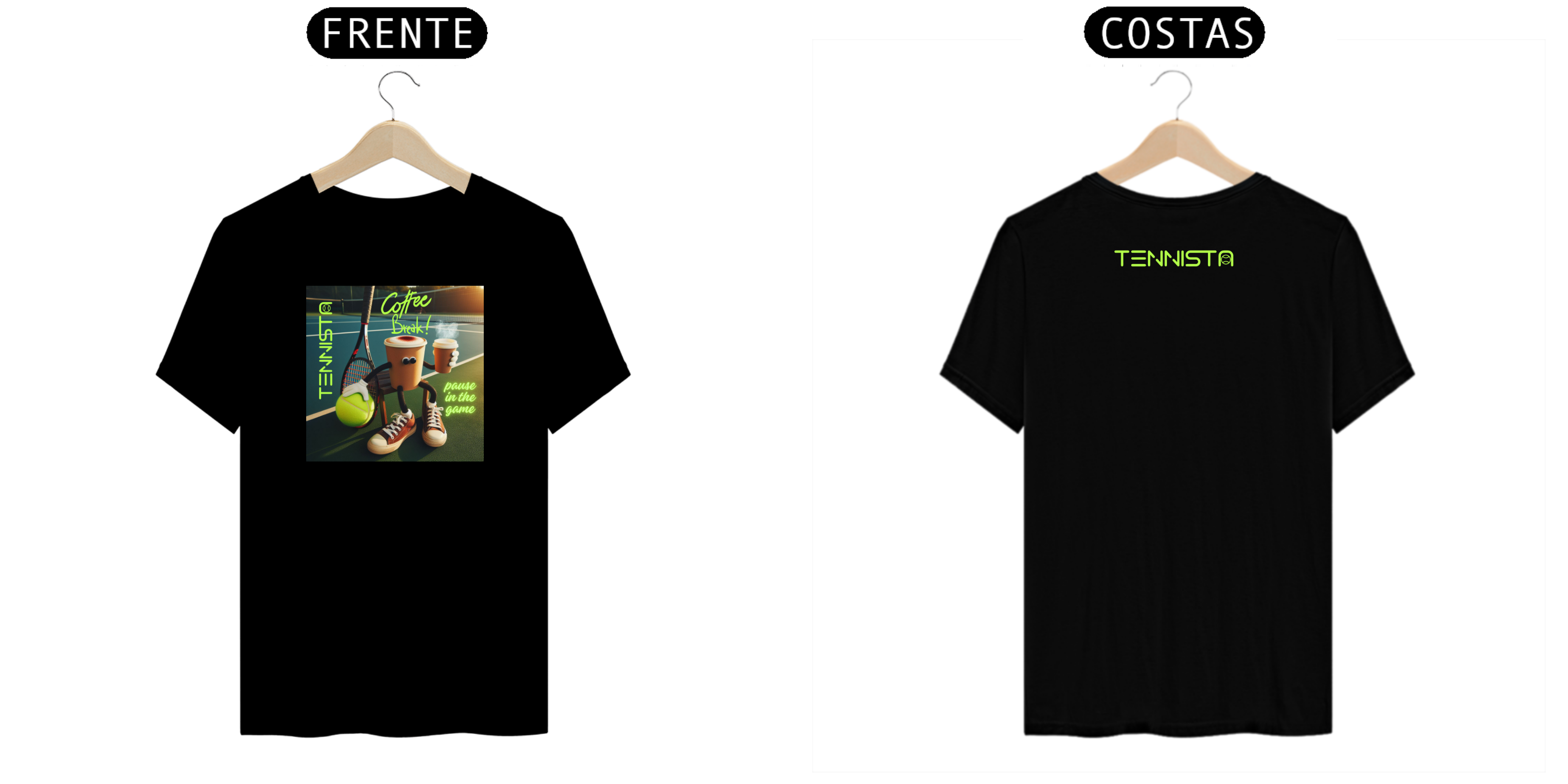 Nome do produto: CAMISETA TENNISTA \'COFFE BREAK\' PAUSE IN THE GAME