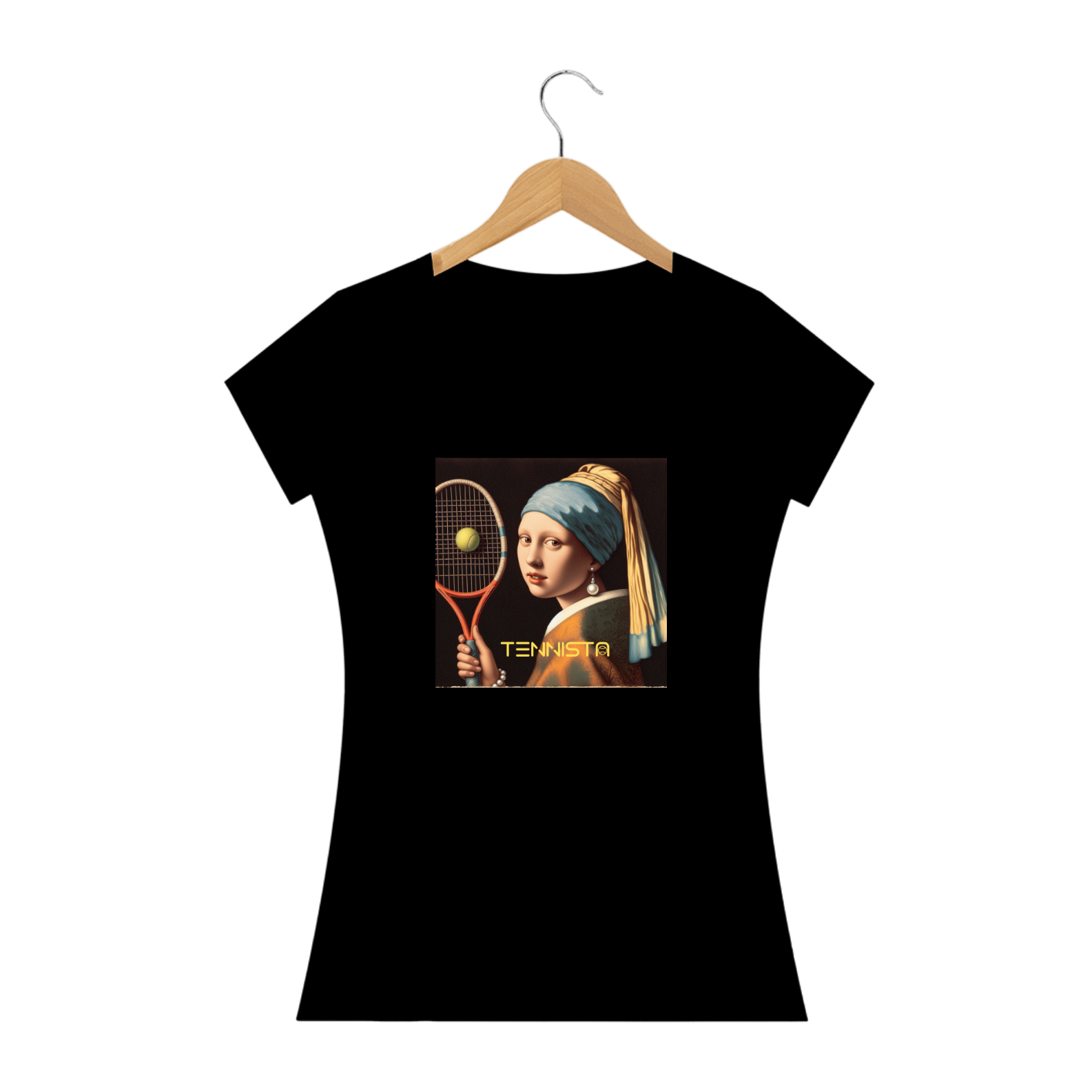 Nome do produto: CAMISETA BABY LONG TENNISTA Johannes Vermeer