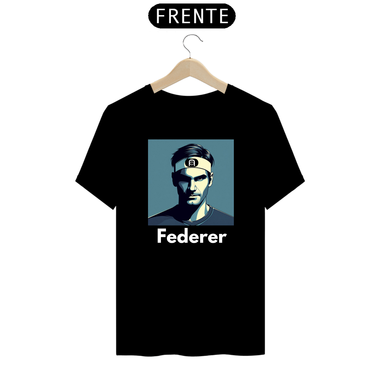 Nome do produto: CAMISETA TENNISTA FACE TO FACE FEDERER