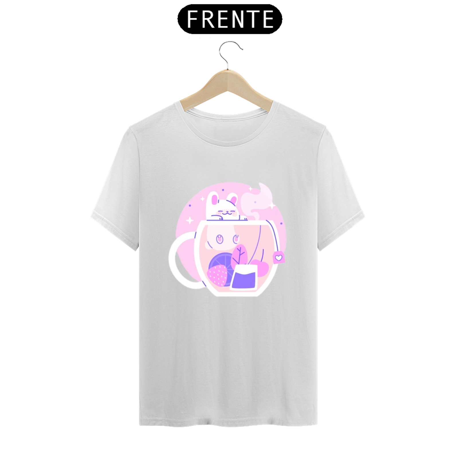 Nome do produto: Camisa Gatinho no chá