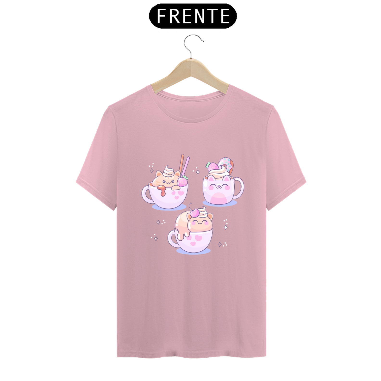 Nome do produto: Camisa Gatinhos Coffee
