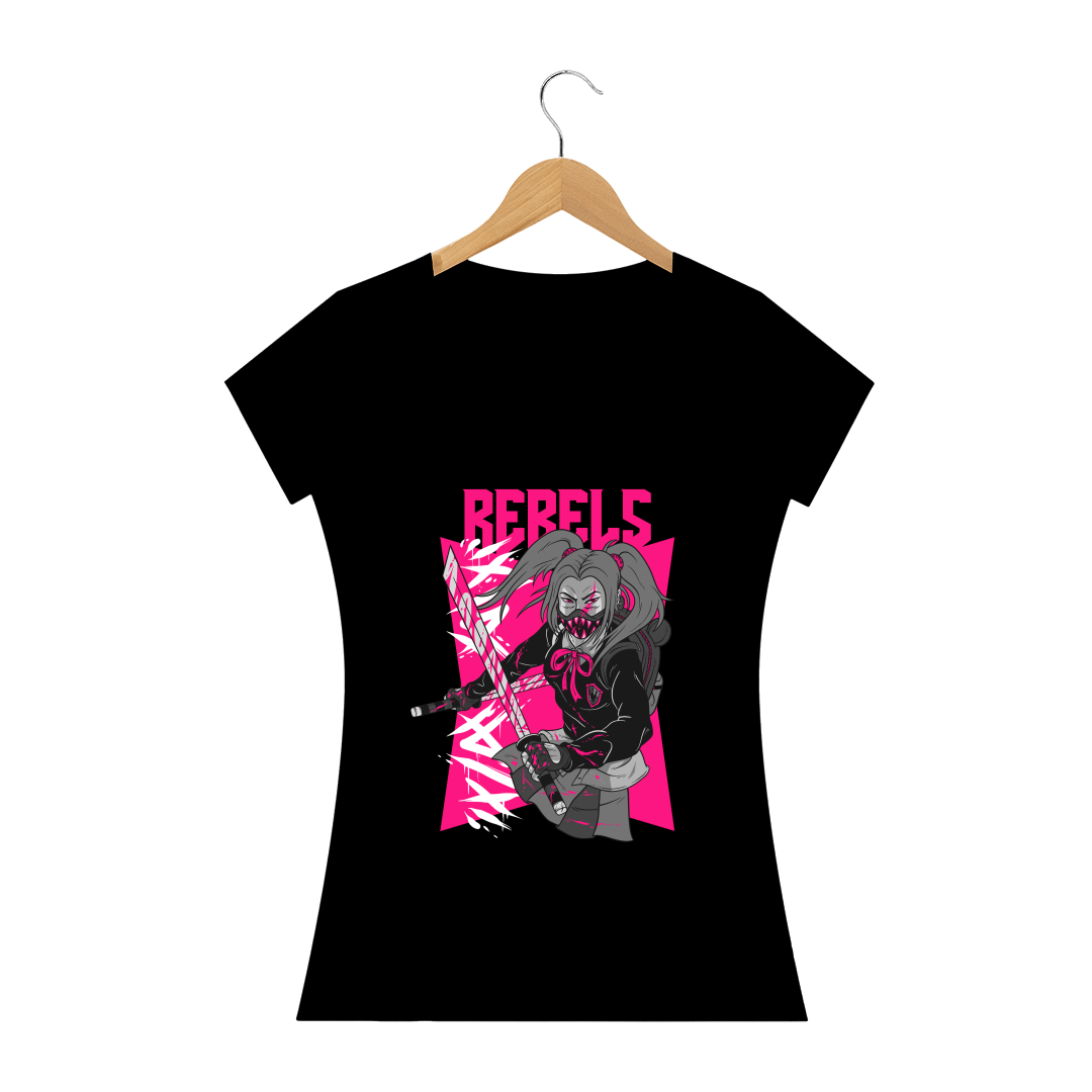 Nome do produto: Camiseta Rebels Rosa Feminina